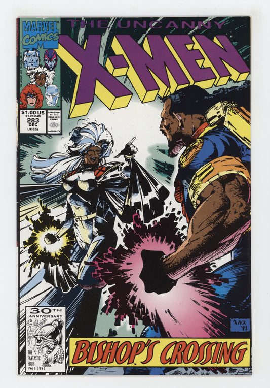 Uncanny X-Men 283 Marvel 1991 NM Whilce Portacio Bishop Storm - Golden Apple Comics