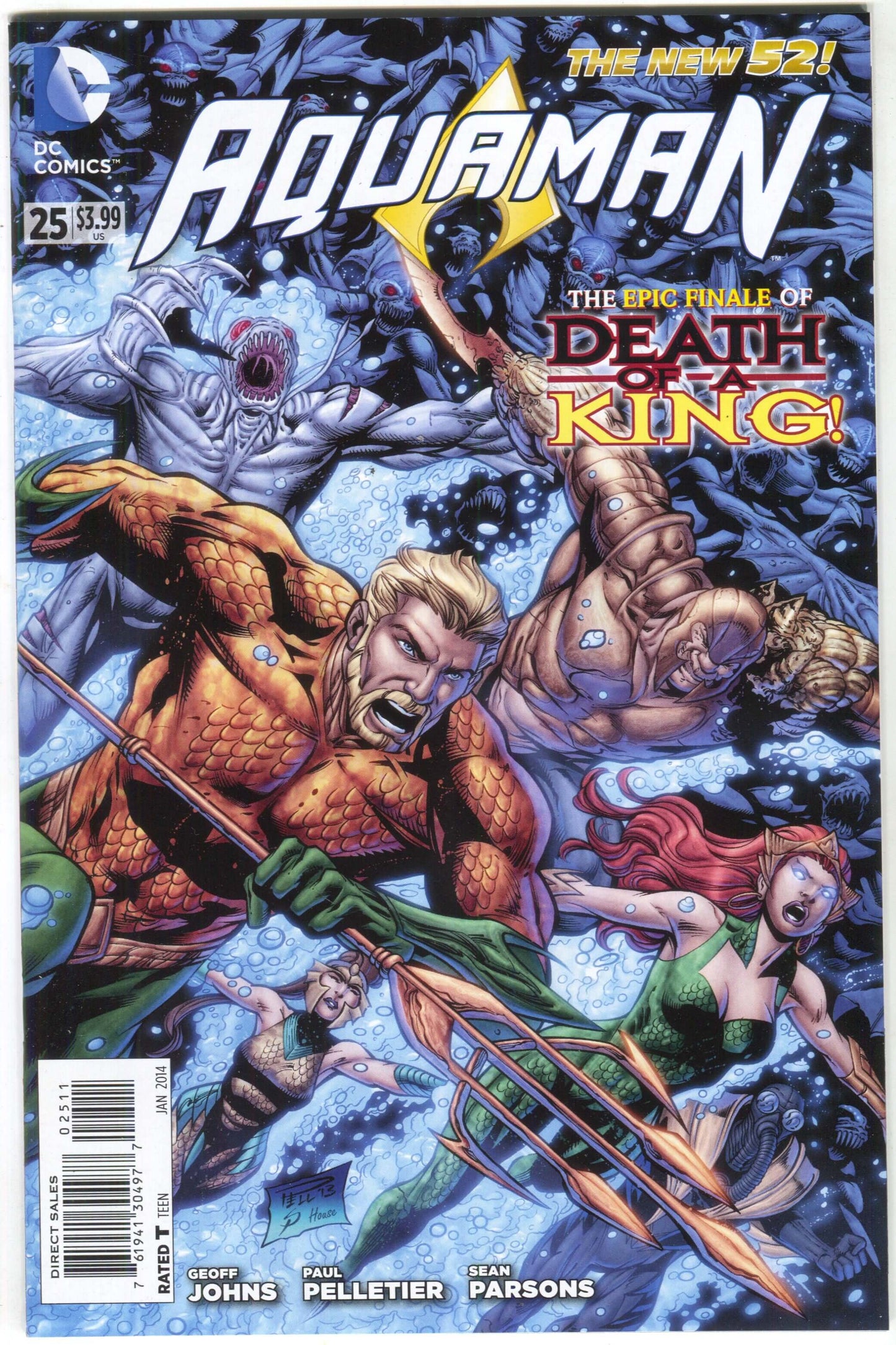 Aquaman 25 A DC 2014 NM New 52 Paul Pelletier Geoff Johns Mera Death Of A King