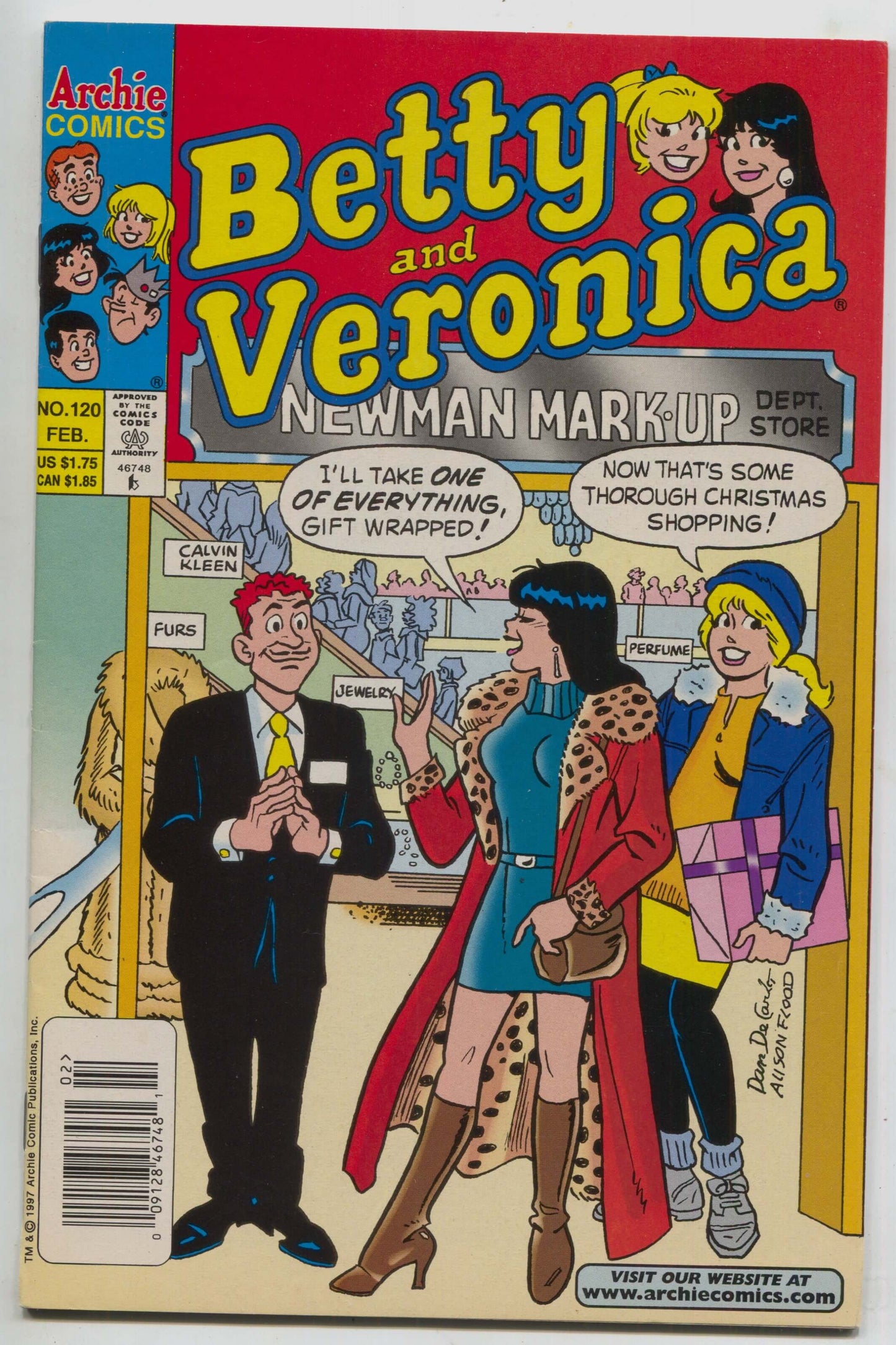 Betty And Veronica 120 Archie 1998 FN Dan DeCarlo Newsstand