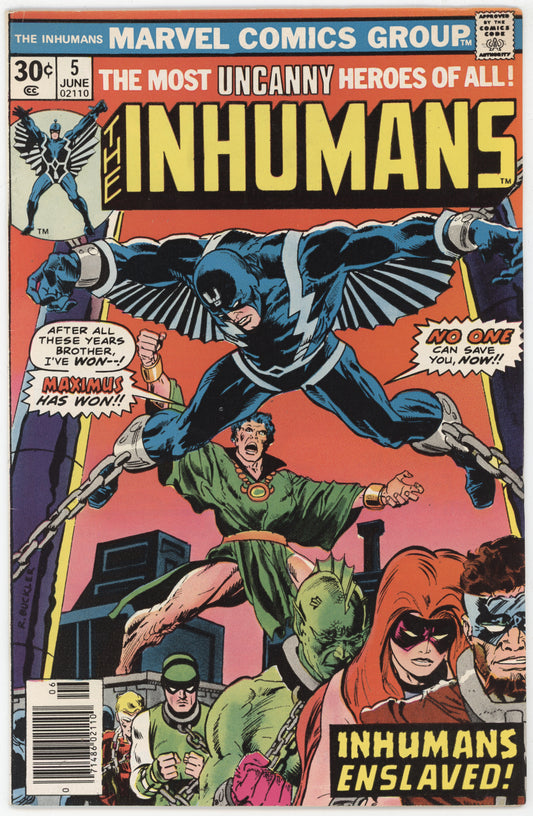 Inhumans 5 Marvel 1976 VF Rich Buckler Black Bolt Chain Bondage