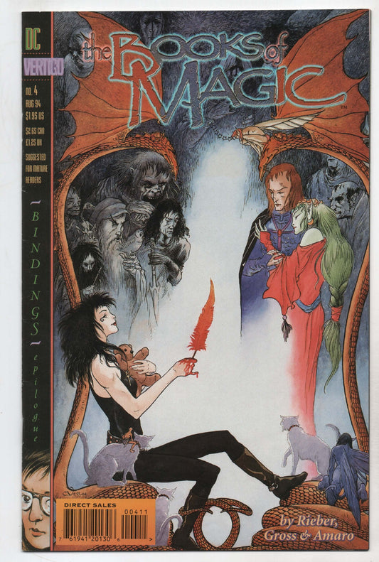 Books Of Magic 4 DC Vertigo 1994 NM Tim Hunter Sandman Death Charles Vess