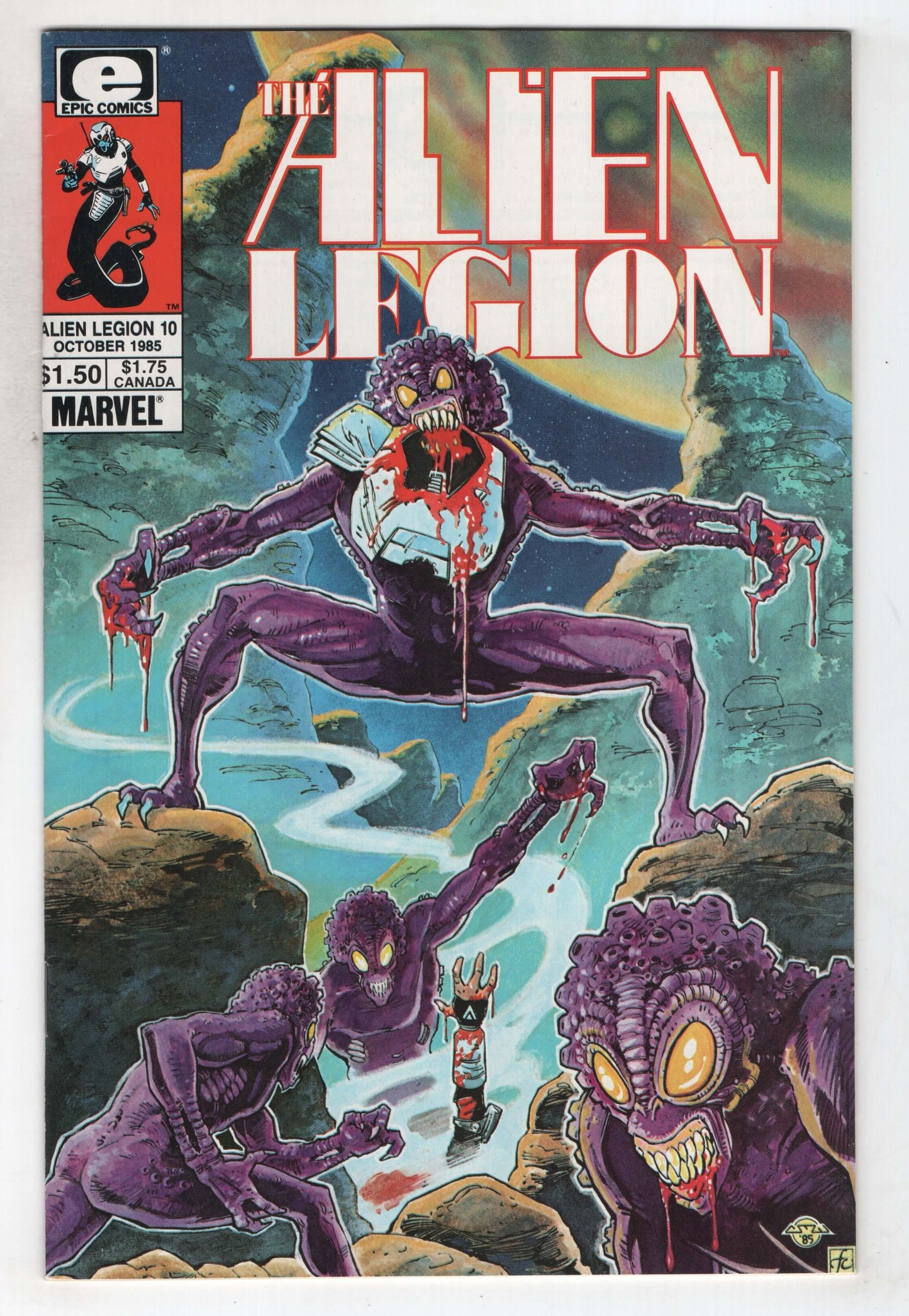 Alien Legion 10 1st Series Marvel Epic 1985 NM-