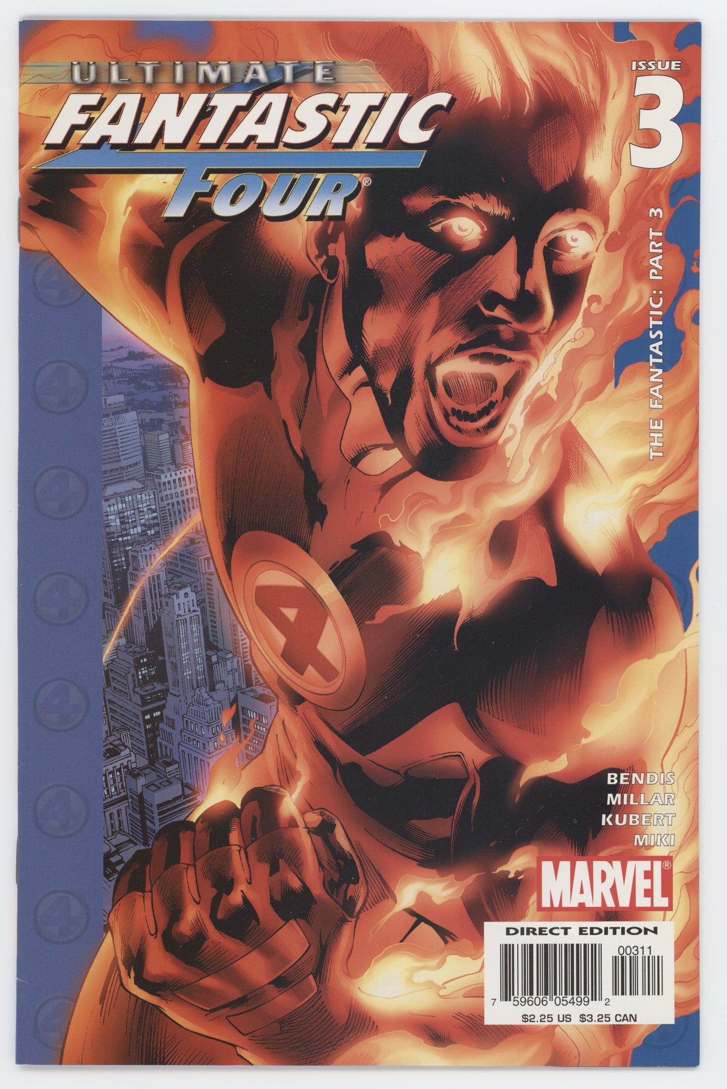 Ultimate Fantastic Four 3 Marvel 2004 NM- Bryan Hitch Brian Michael Bendis