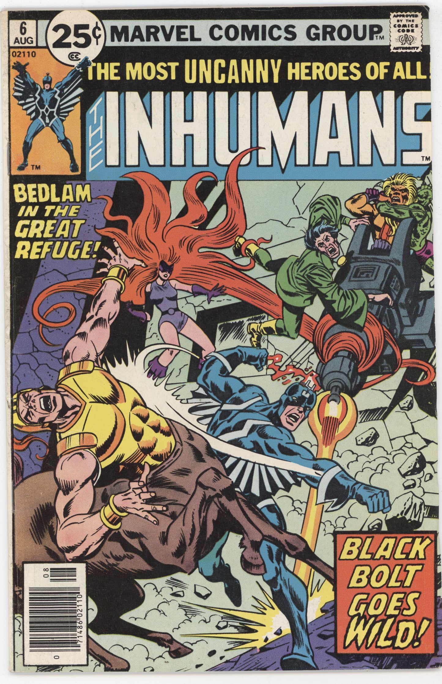 Inhumans 6 Marvel 1976 FN VF Rich Buckler Black Bolt Medusa