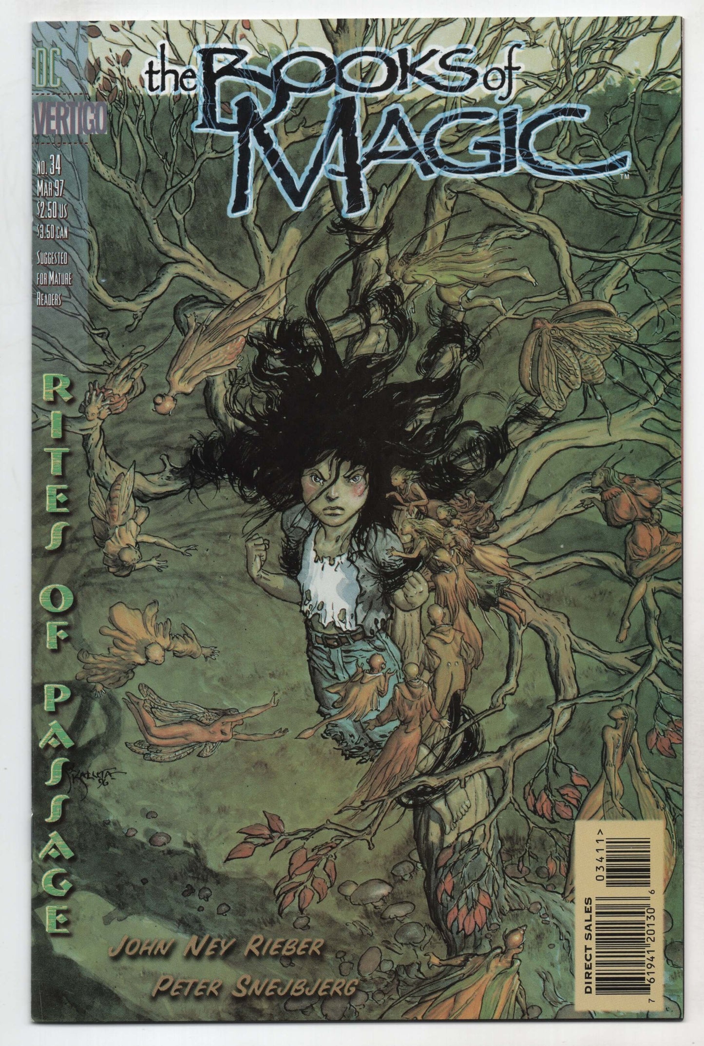 Books Of Magic 34 DC Vertigo 1997 NM Tim Hunter Mike Kulata