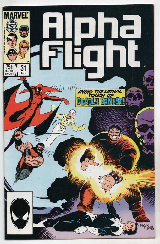 Alpha Flight 31 Marvel 1986 Nemesis Skull Mike Mignola Bill Mantlo