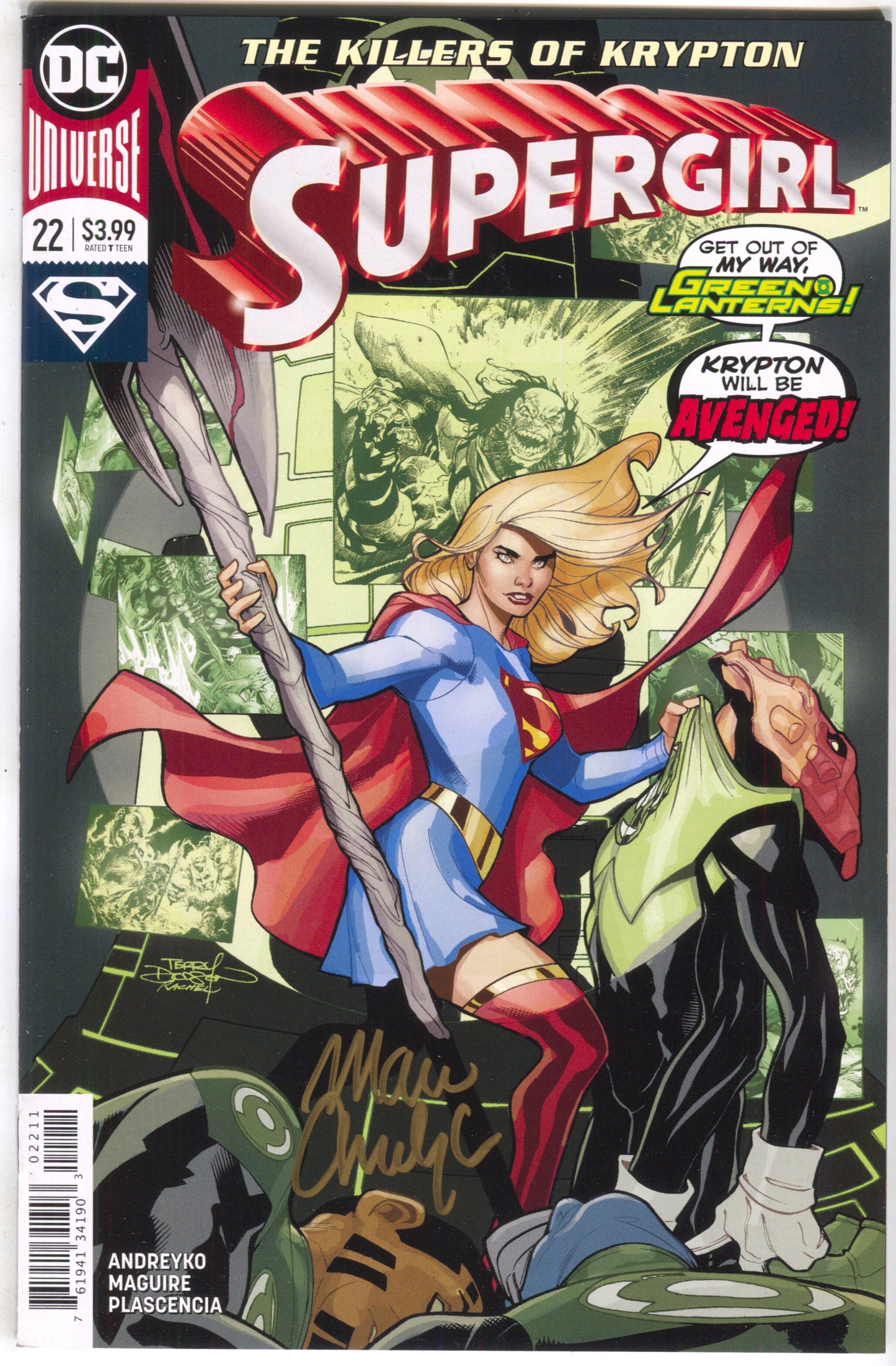 Supergirl 22 A DC 2018 NM Terry Dodson Signed Marc Andreyko