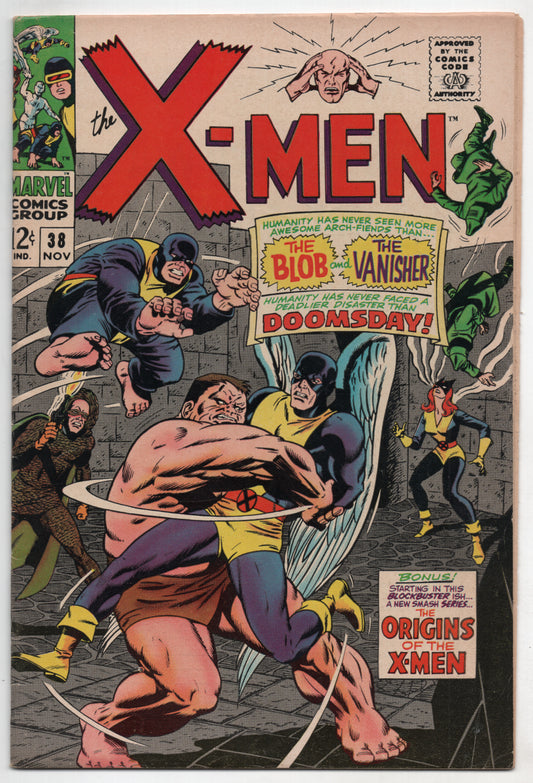 Uncanny X-Men 38 Marvel 1967 FN VF Blob Vanisher Roy Thomas