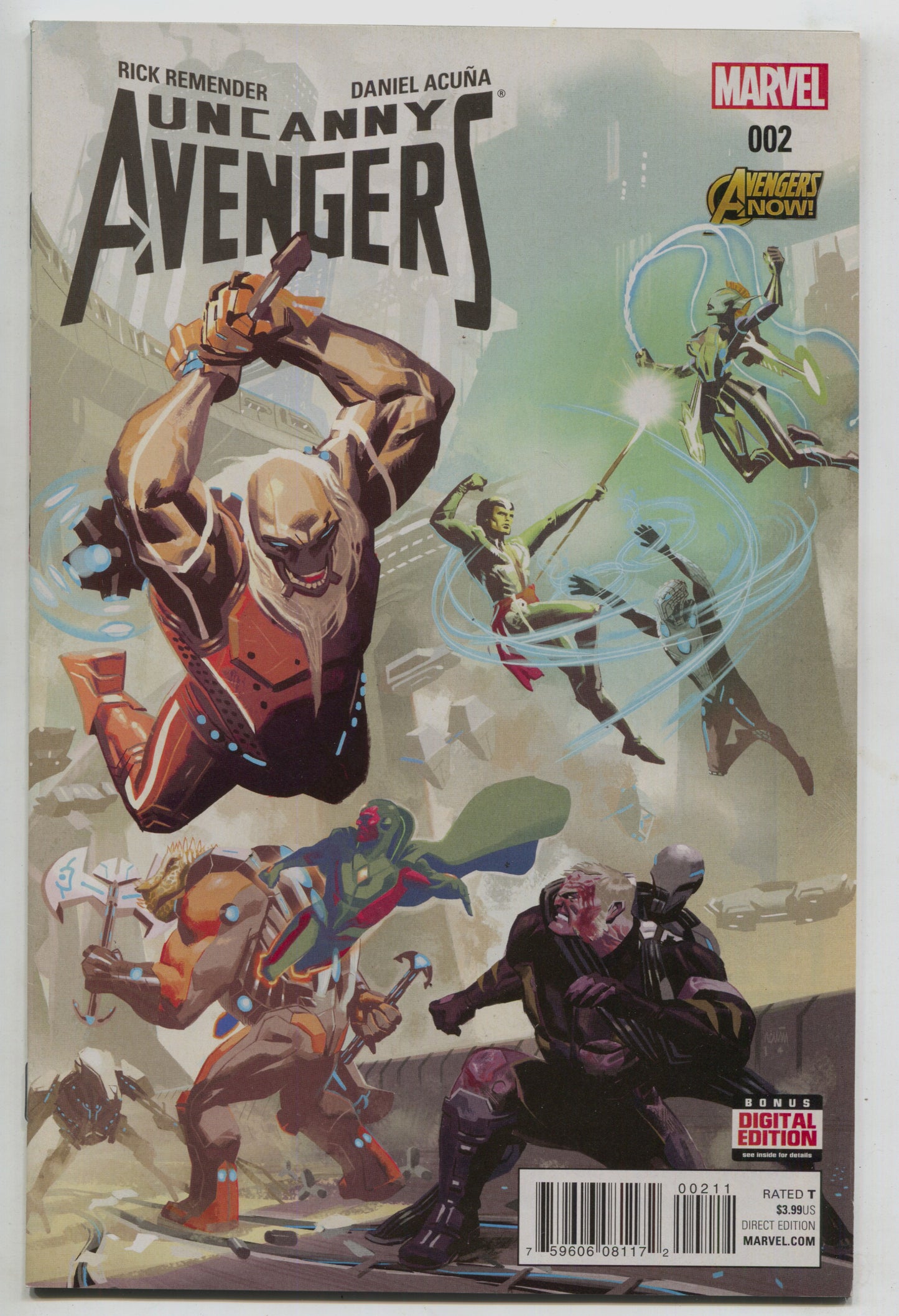 Uncanny Avengers 2 A 2nd Series Marvel 2015 NM Daniel Acuña