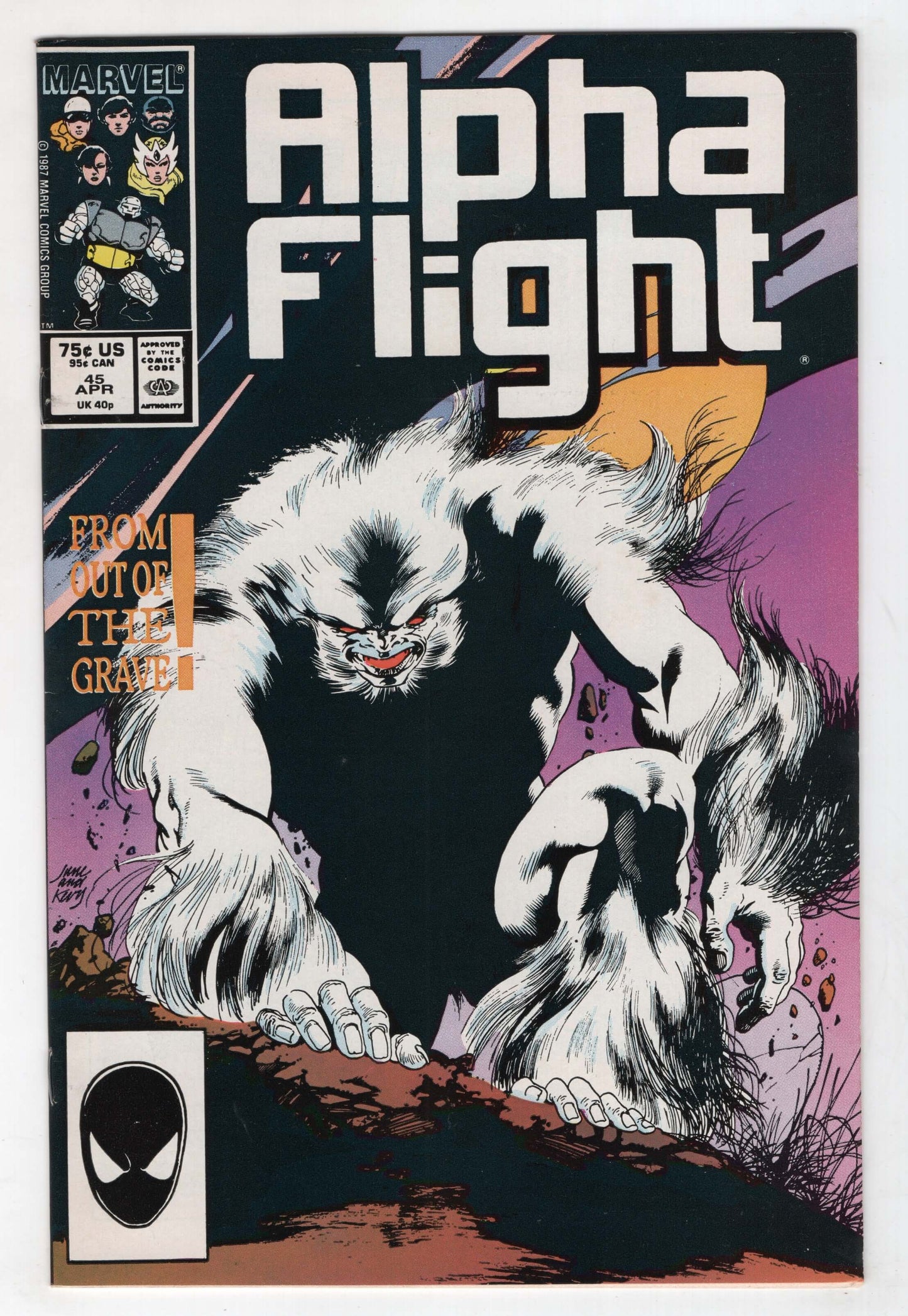 Alpha Flight 45 Marvel 1987 Bill Mantlo