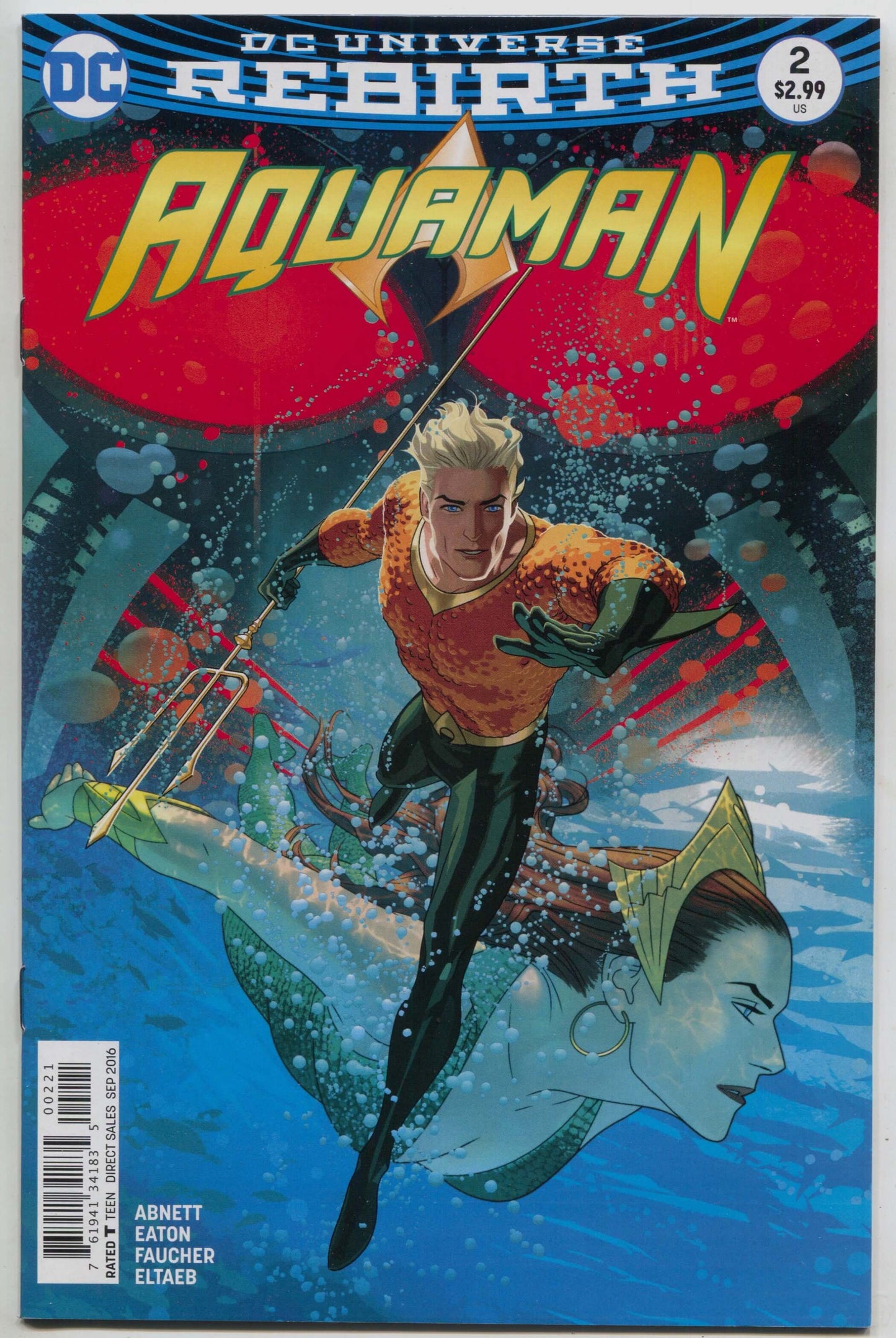 Aquaman 2 B 6th Series DC 2016 NM Joshua Middleton Variant