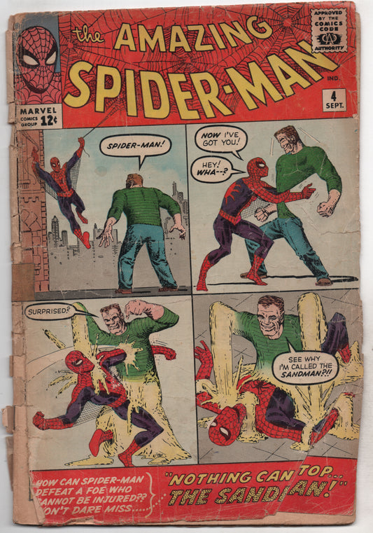 Amazing Spider-Man 4 Marvel 1963 PR FR 1st Sandman Steve Ditko Stan Lee