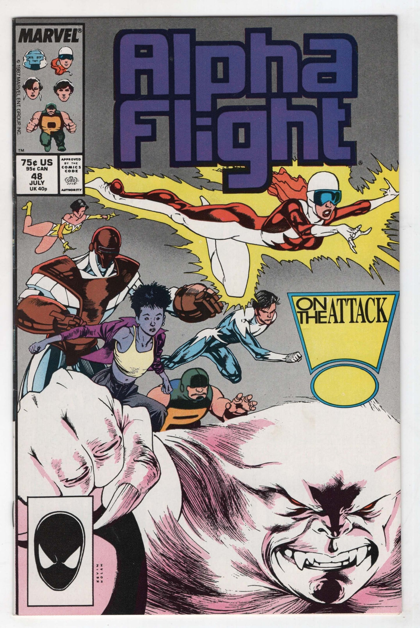 Alpha Flight 48 Marvel 1987 Kevin Nowlan Bill Mantlo Vindicator