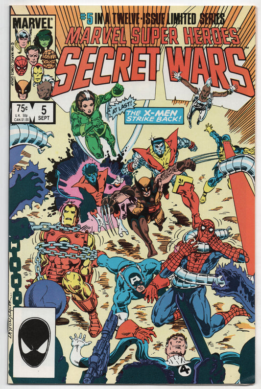 Marvel Super Heroes Secret Wars 5 1984 VF NM X-Men Spider-Man Iron Man