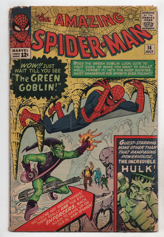 Amazing Spider-Man 14 Marvel 1964 VG 1st Green Goblin Steve Ditko Stan Lee