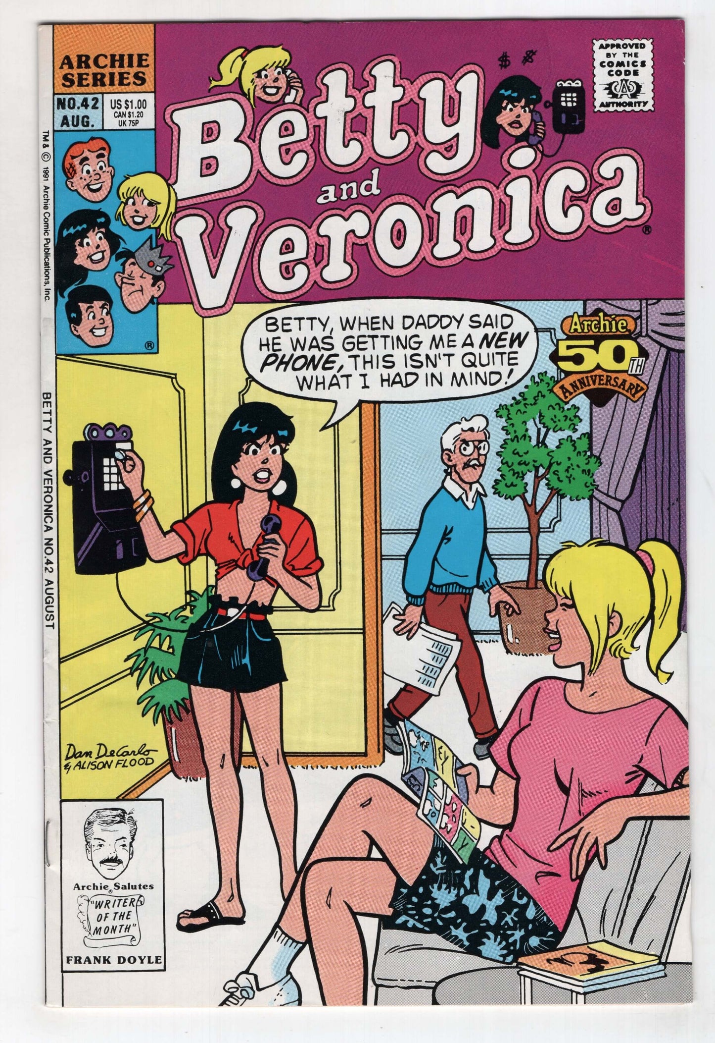 Betty And Veronica 42 Archie 1991 FN VF Dan DeCarlo Mini Shorts