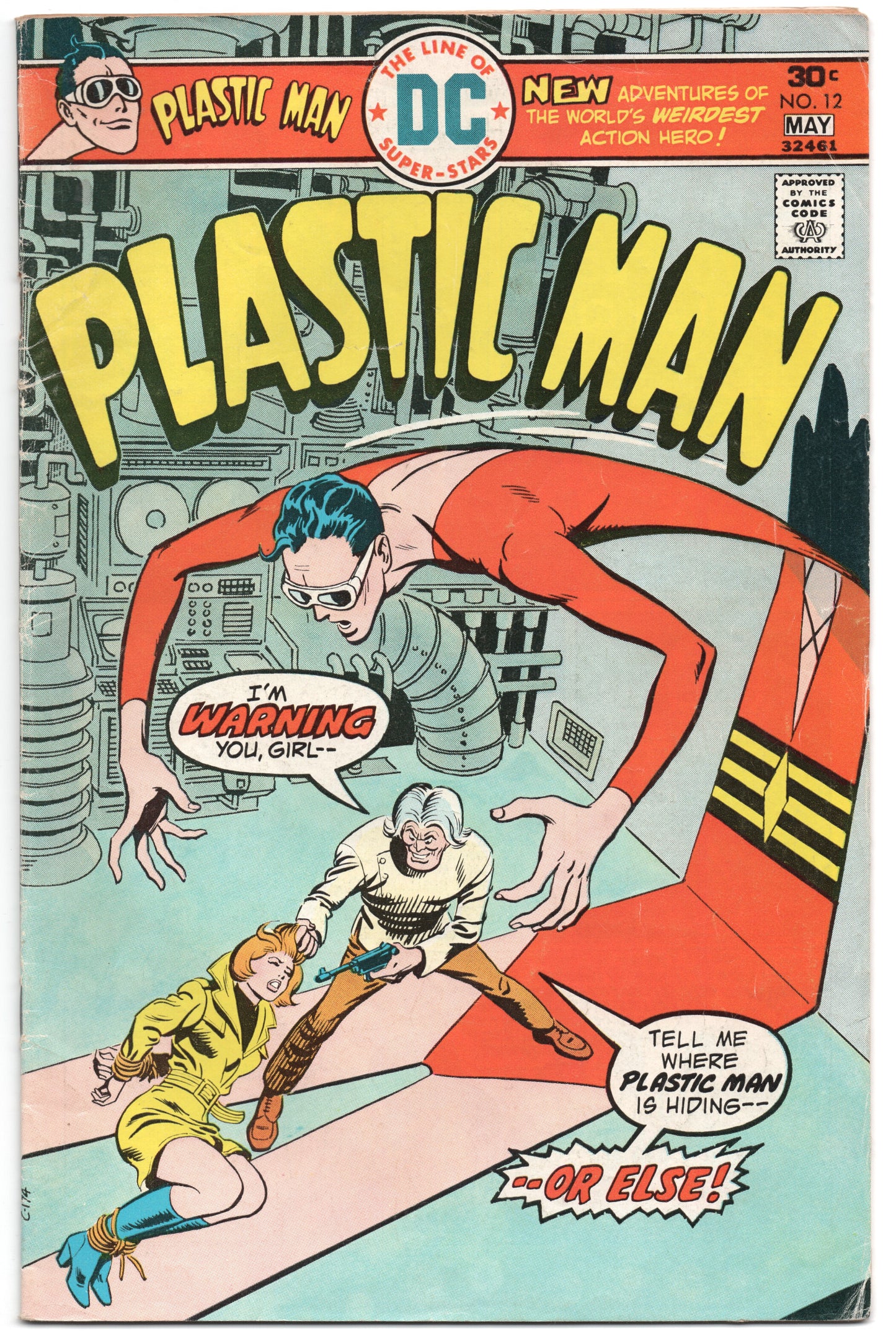 Plastic Man 12 DC 1976 FN