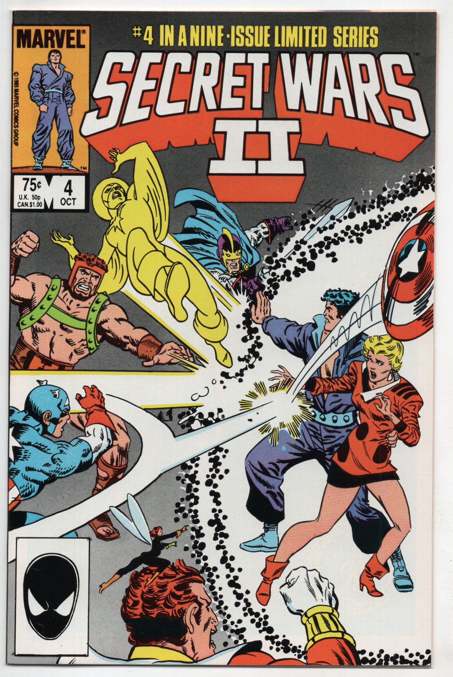 Secret Wars II 4 Marvel 1985 NM Avengers Captain America Hercules