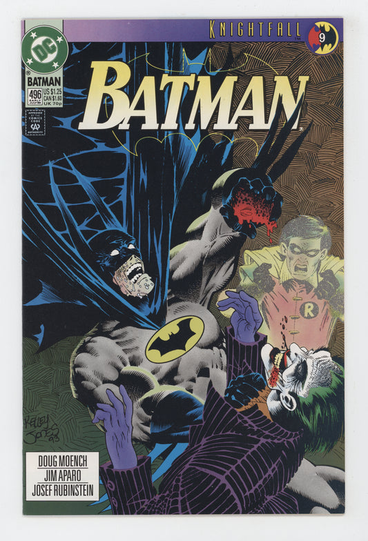 Batman 496 DC 1993 Kelley Jones Doug Moench Knightfall 9 Joker Scarecrow