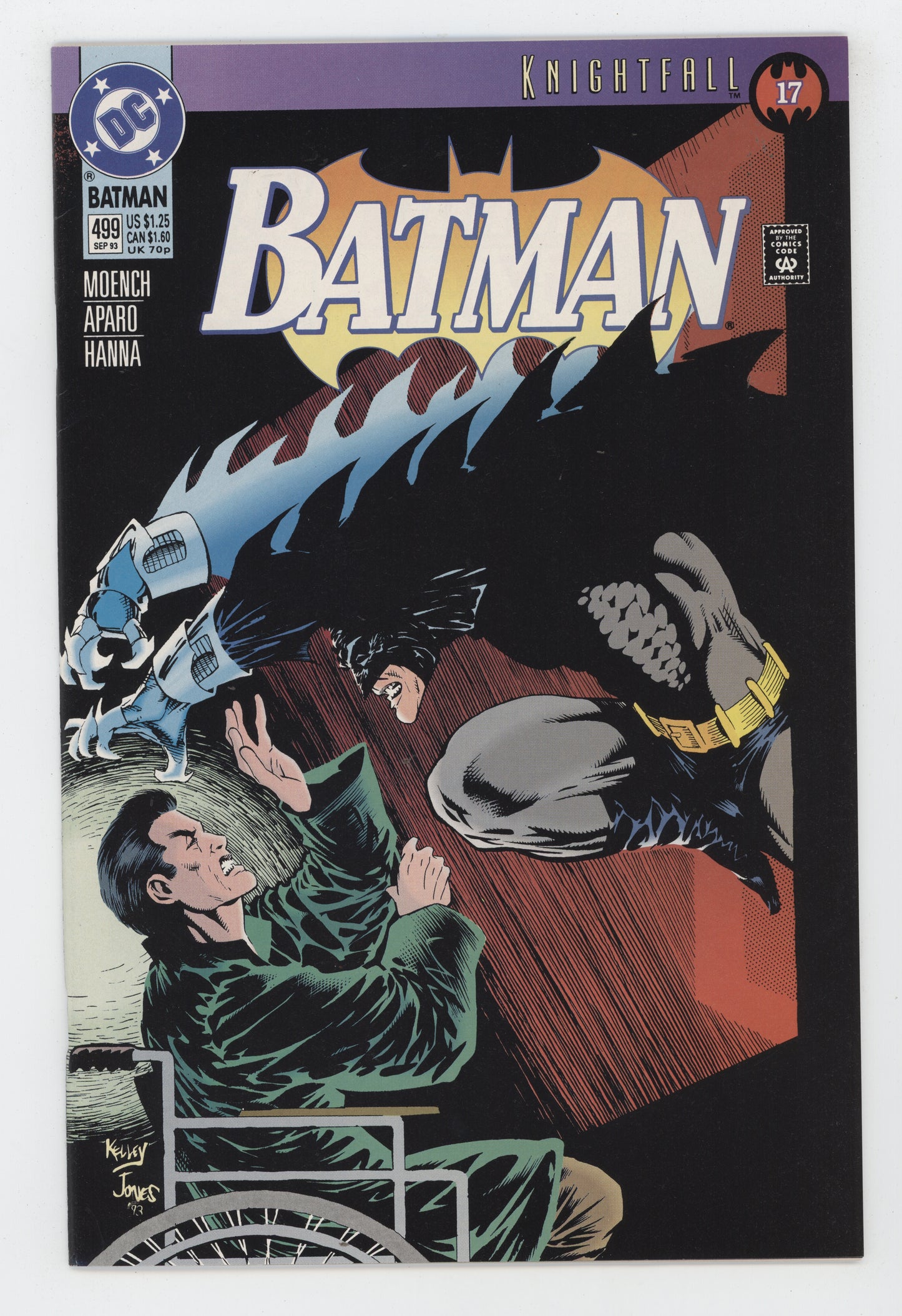 Batman 499 DC 1993 Kelley Jones Doug Moench Knightfall 17 Bane Catwoman