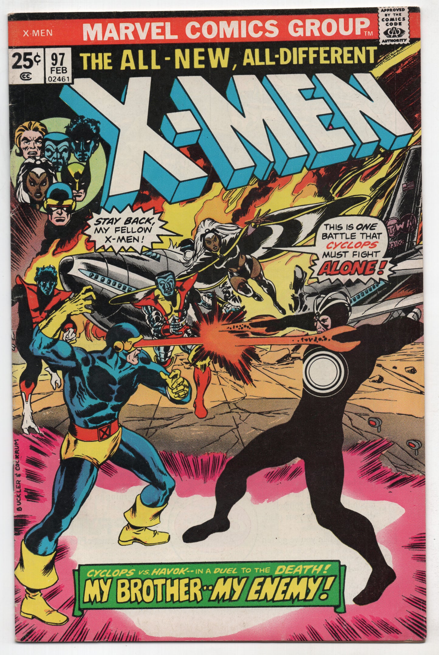 Uncanny X-Men 97 Marvel 1976 FN 1st Lilandra Wolverine Colossus