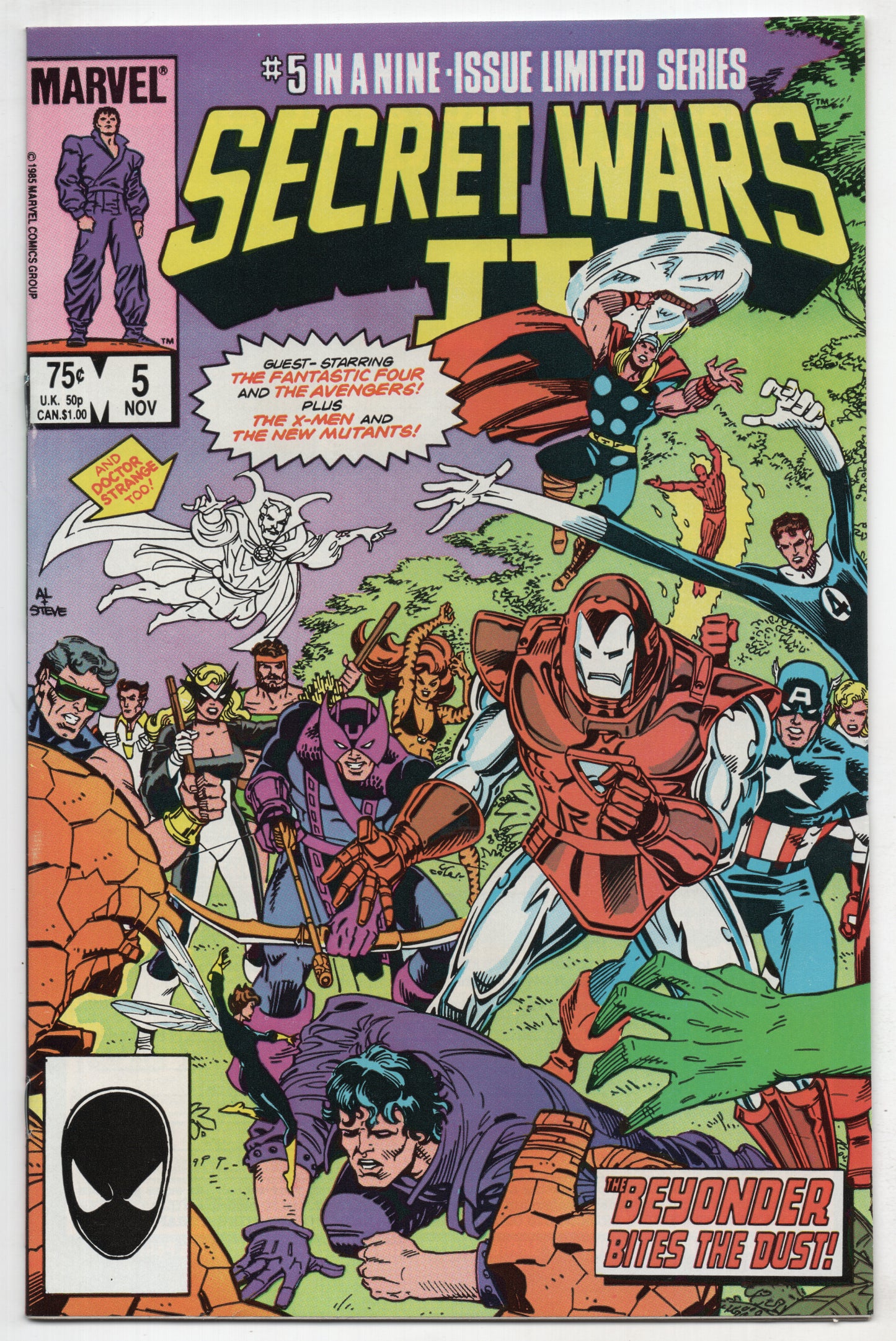Secret Wars II 5 Marvel 1985 NM Avengers X-Men 1st Boom Boom