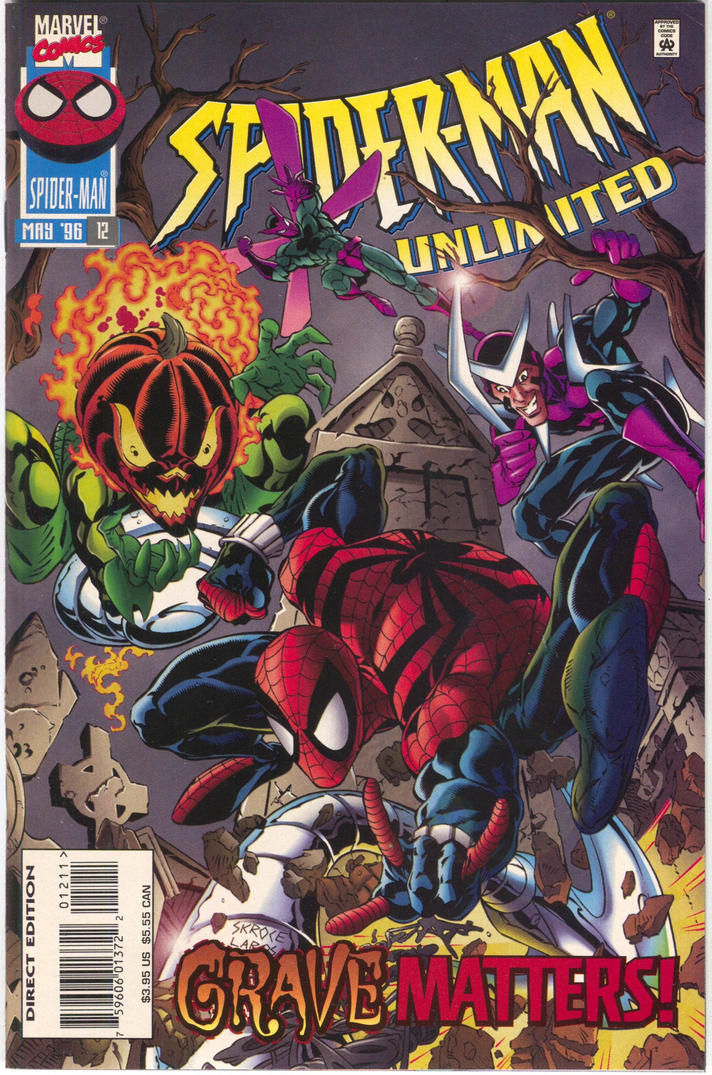Spider-Man Unlimited 12 1st Series Marvel 1996 NM Jack O Lantern Boomerang Beetle