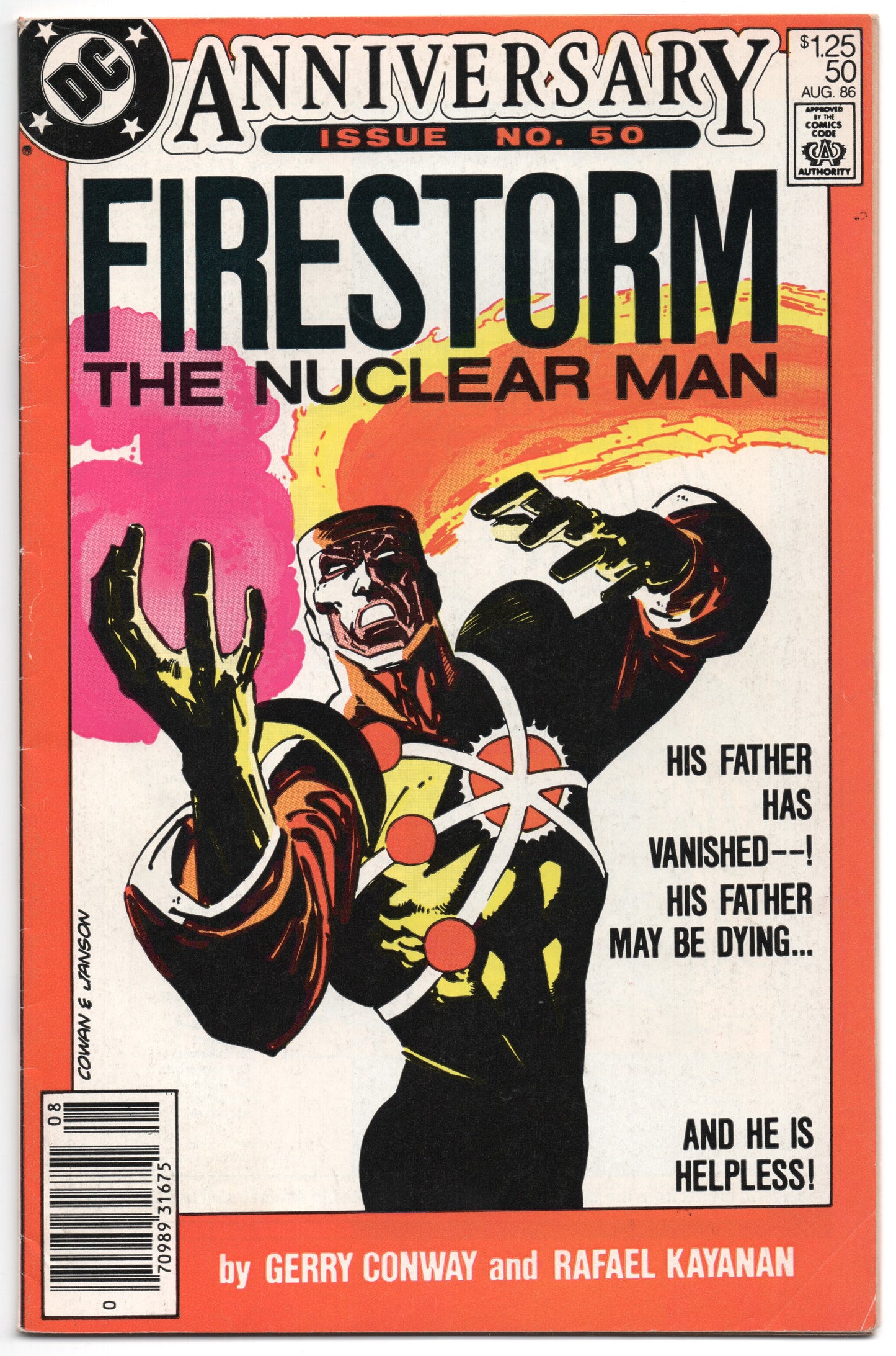 Firestorm Nuclear Man 50 2nd Series DC 1986 FN VF
