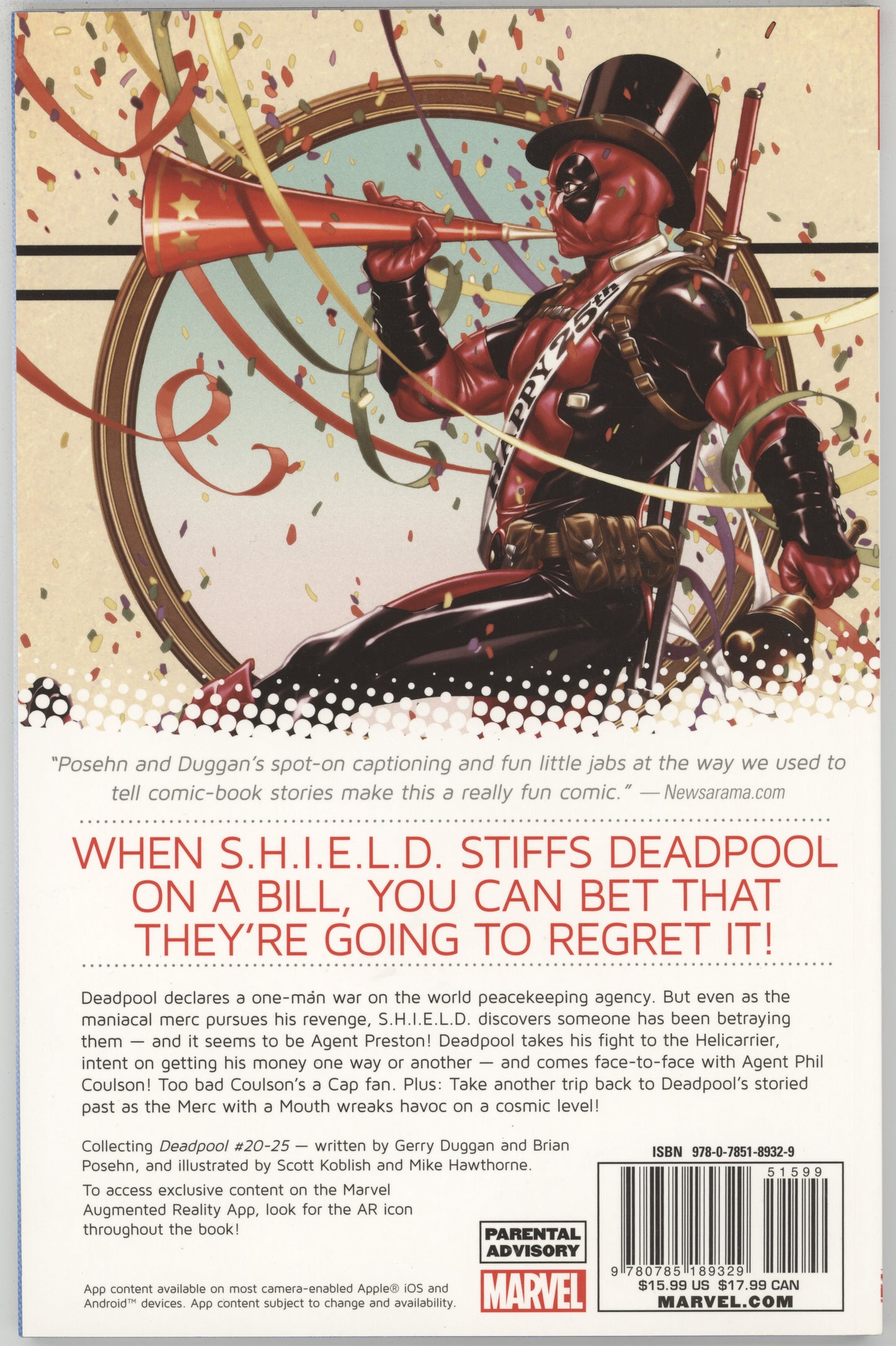 Deadpool Vs Shield 4 TPB Marvel Now 2014 NM 20 21 22 23 24 25