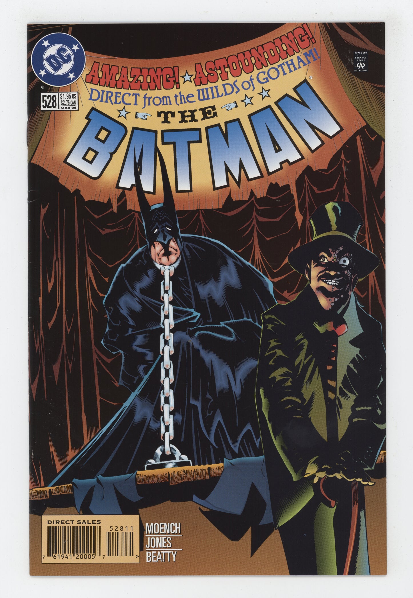 Batman 528 DC 1996 Kelley Jones Doug Moench Two-Face Chain Bondage