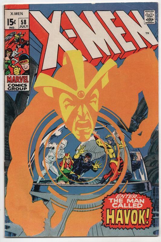 Uncanny X-Men 58 Marvel 1969 VG FN Neal Adams 1st Havok Cyclops Jean Grey