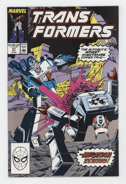 Transformers 57 1989 Jose Delbo Simon Furman Megatron Ratchet Optimus Prime