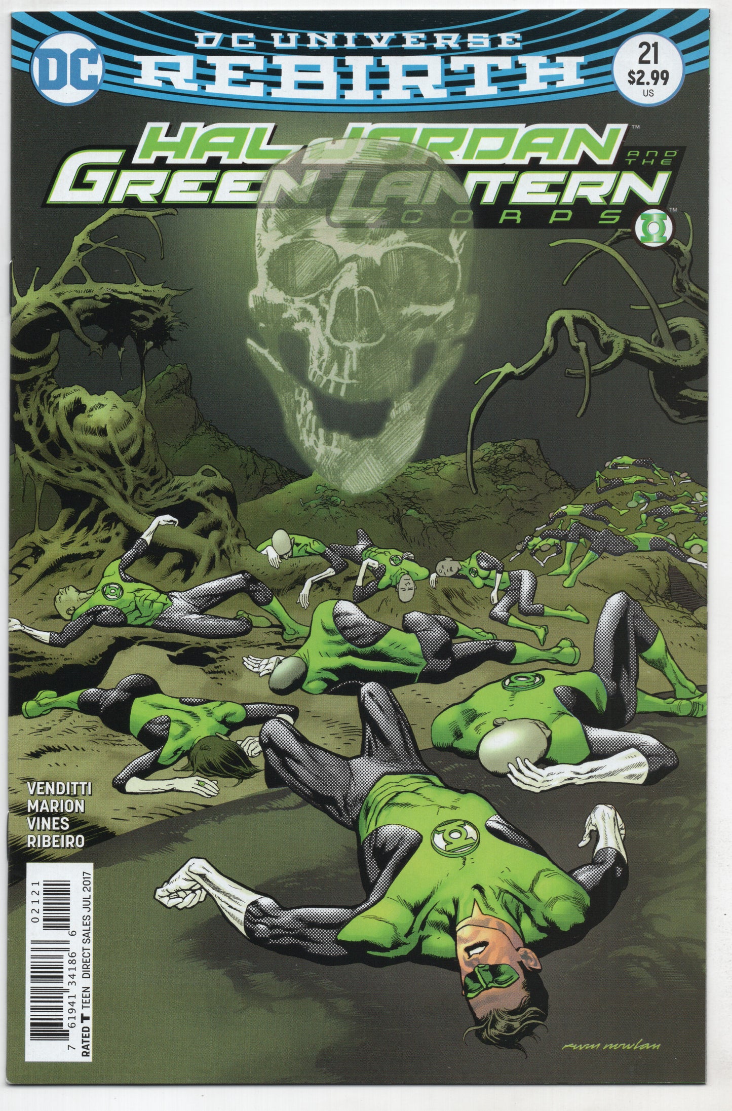 HAL JORDAN AND THE GREEN LANTERN CORPS #21 B DC 2017 Kevin Nowlan Variant