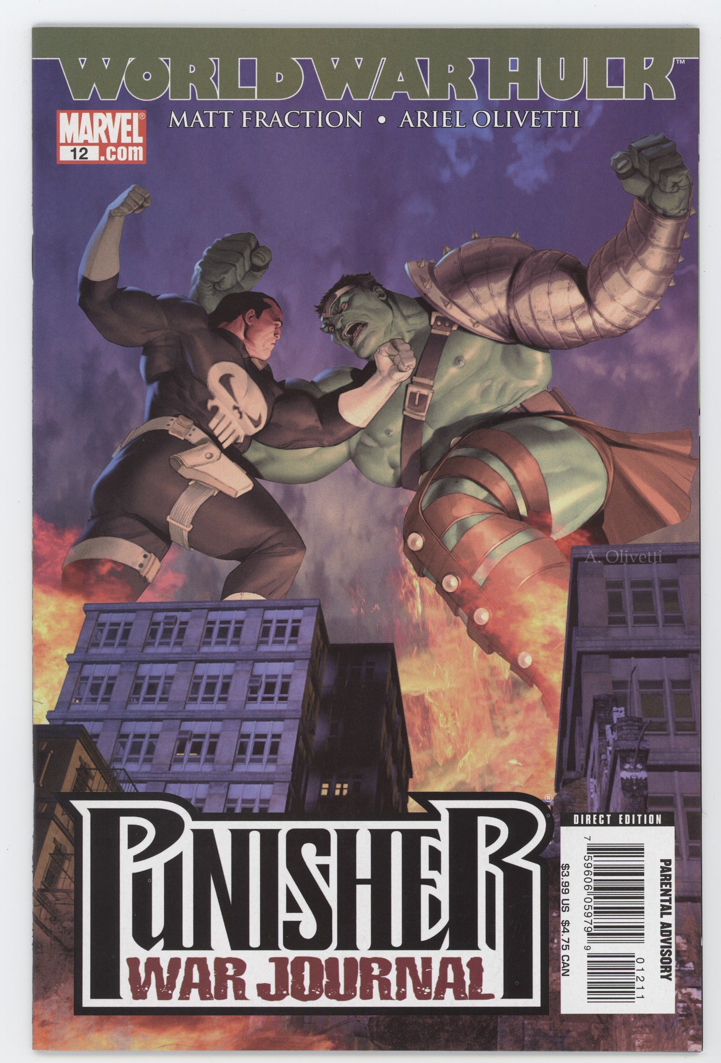 Punisher War Journal 12 2nd Series Marvel 2007 NM World War Hulk
