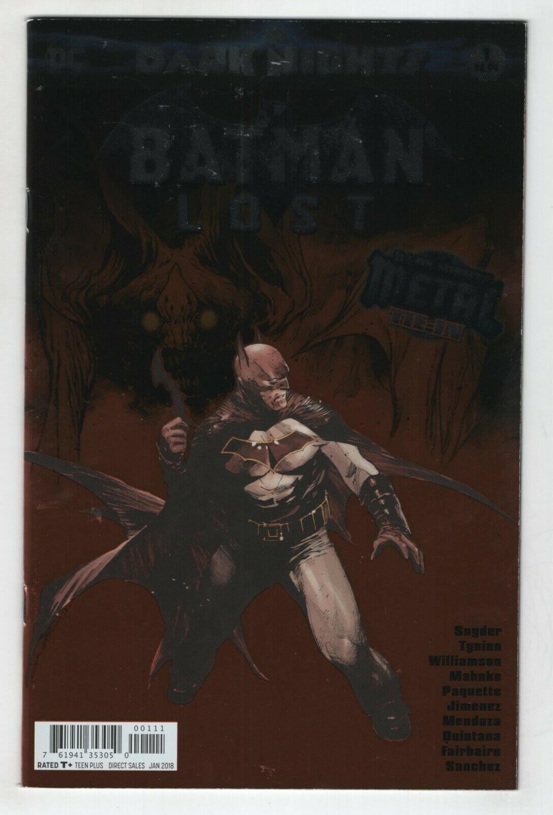 BATMAN LOST #1 DC 2017 Olivier Coipel Scott Snyder Dark Nights Metal