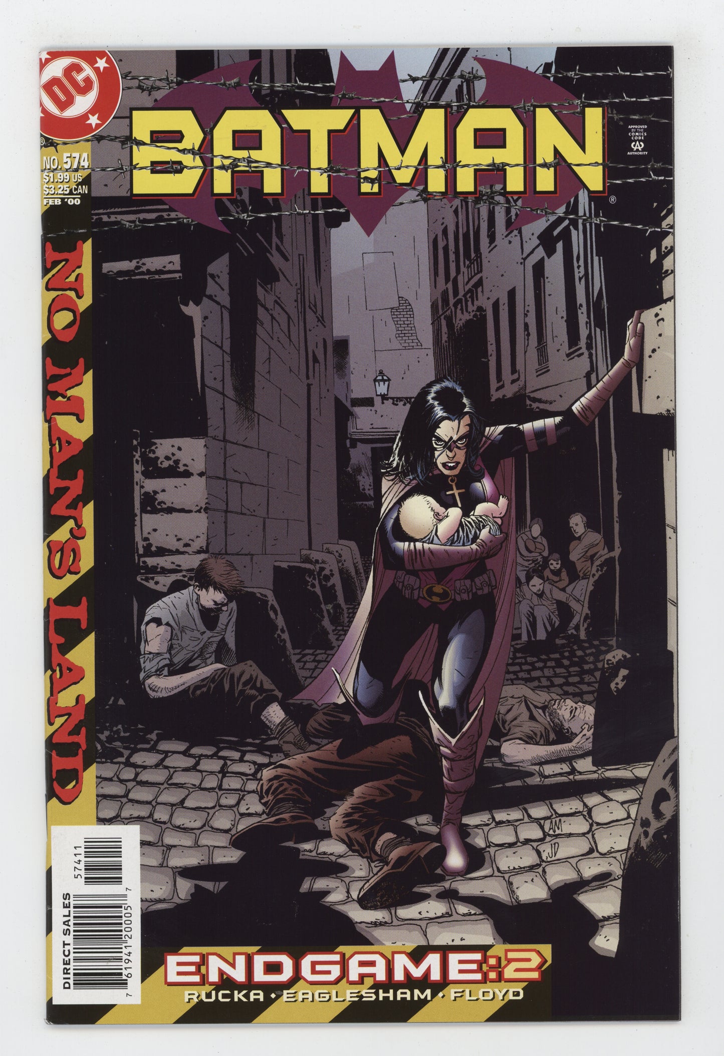 Batman 574 DC 2000 Alex Maleeve Greg Rucka No Mans Land 76 Huntress