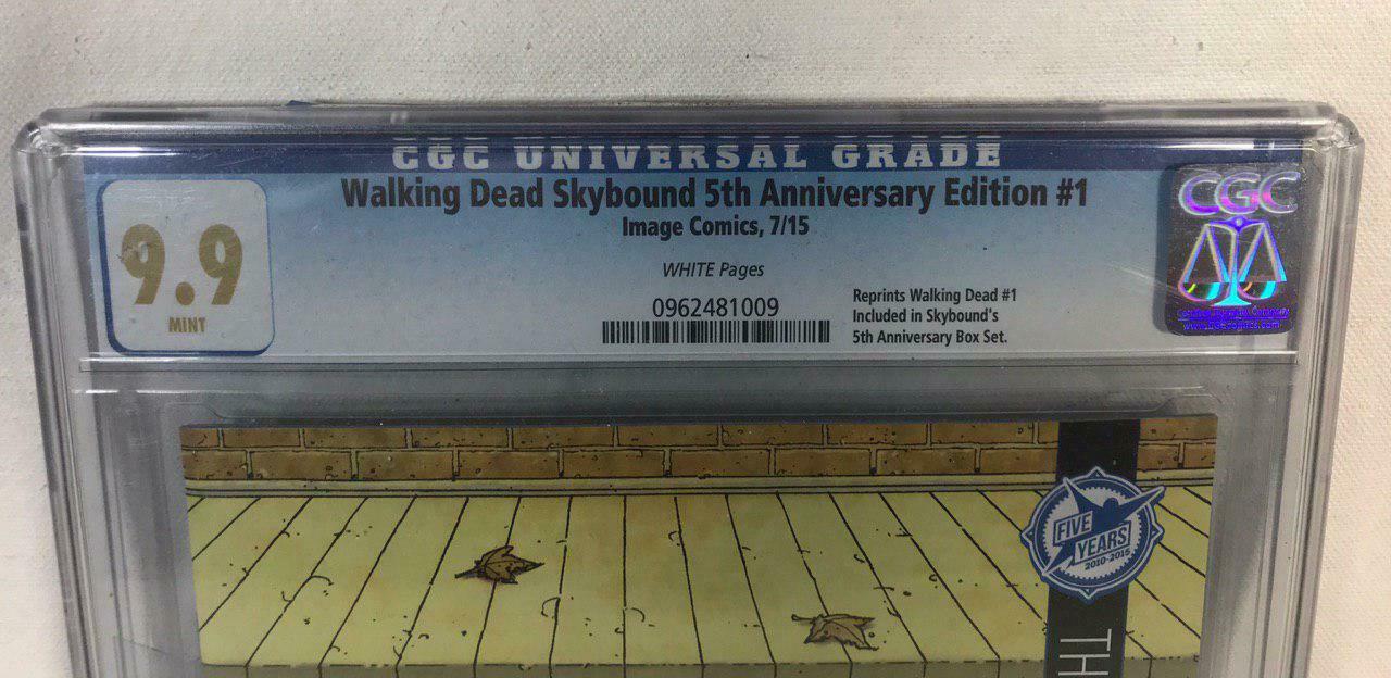 Walking Dead 1 Image 2015 CGC 9.9 Skybound 5th Anniversary Variant 9.8