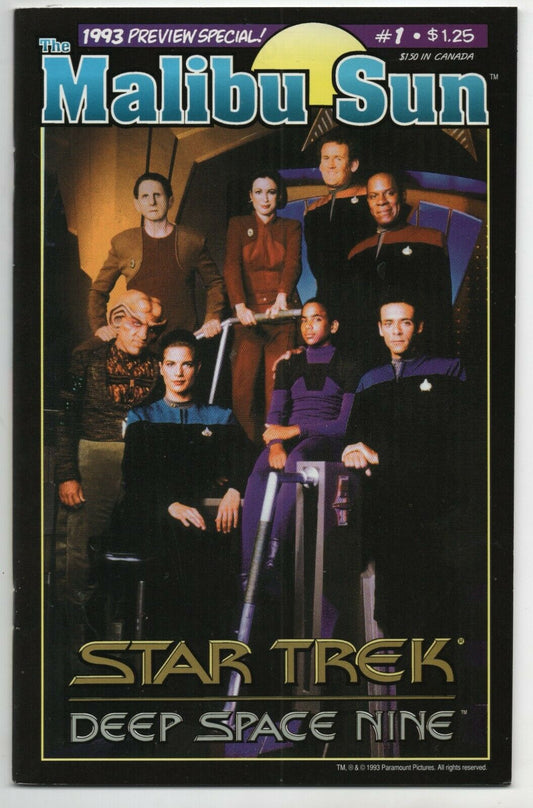 Malibu Sun 1993 Preview Special 1 NM- Star Trek Deep Space Nine Photo Cover