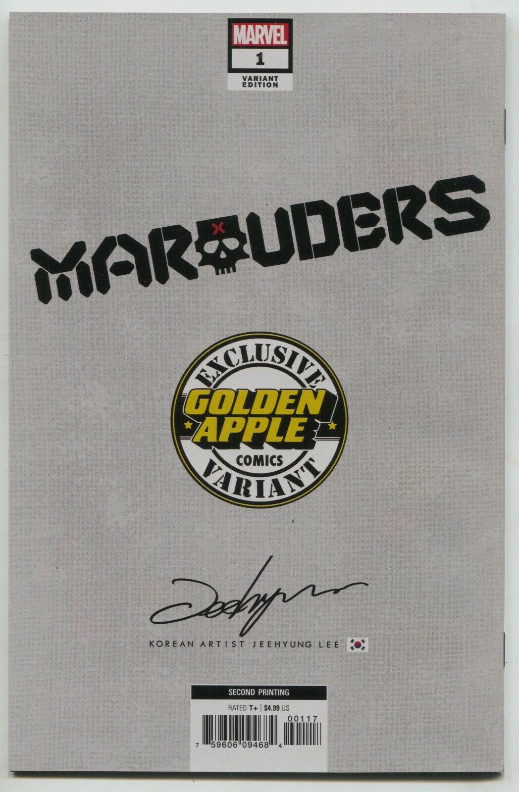 Marauders 1 Marvel 2019 NM- 1:25 2nd Print Russell Dautermann Variant
