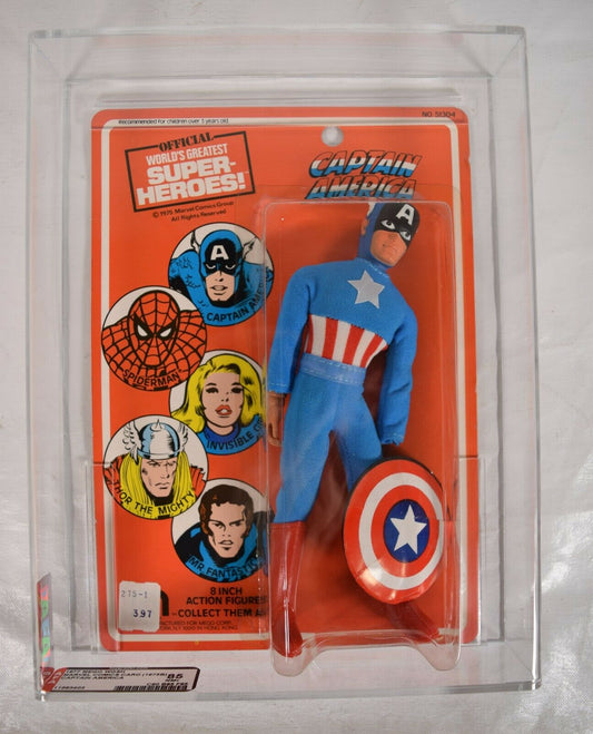 Captain America Action Figure Mego WGSH Worlds Greatest Super Heroes 1977 AFA 85