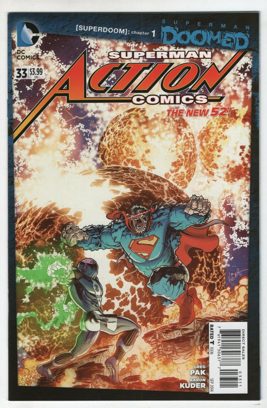 Superman Action Comics 33 A DC 2014 NM Doomed Aaron Kuder Doomsday New 52