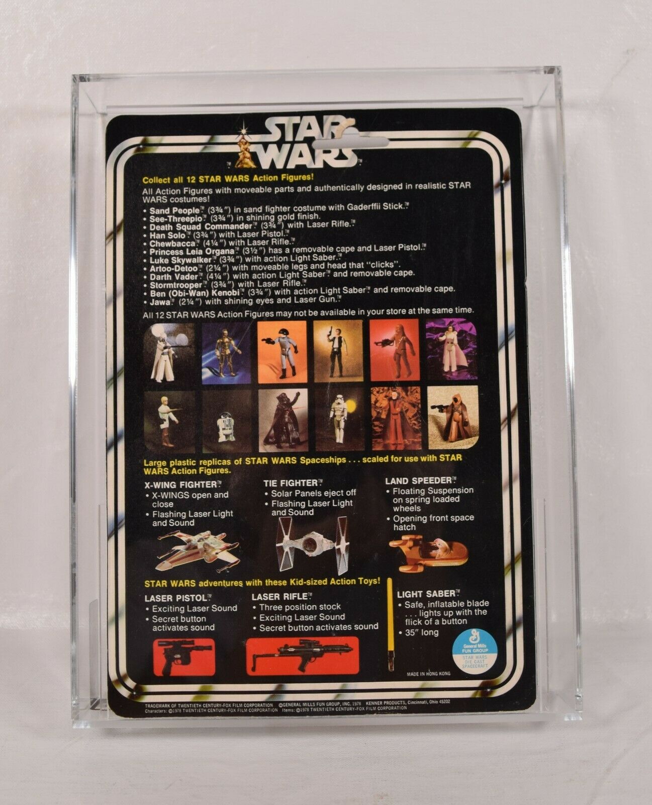 Star Wars X-Wing Die Cast Metal Kenner 1978 MOC 12 Back AFA DCA 85