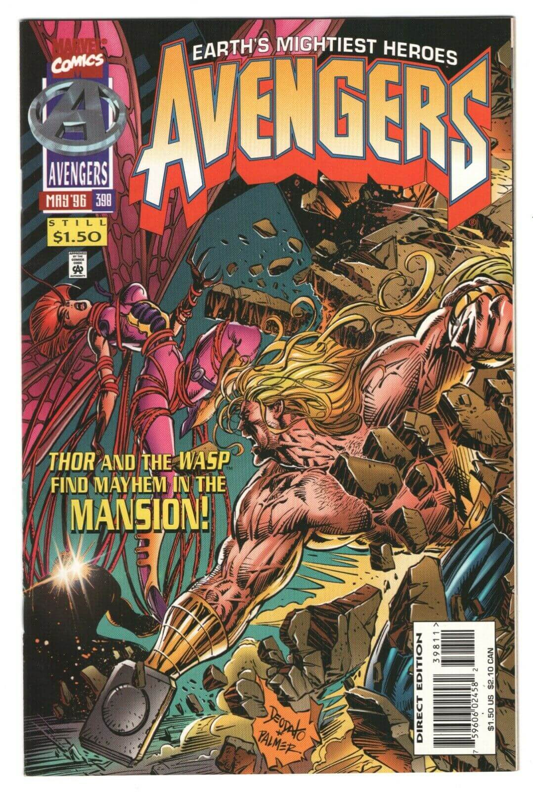Avengers 398 Marvel 1995 The Crossing Thor Wasp Hercules Mike Deodato
