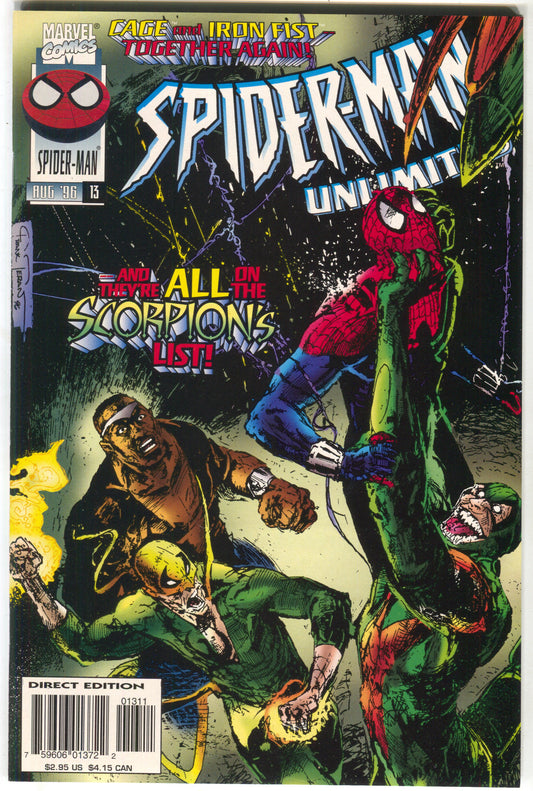 Spider-Man Unlimited 13 1st Series Marvel 1996 NM Luke Cage Iron Fist Scorpion