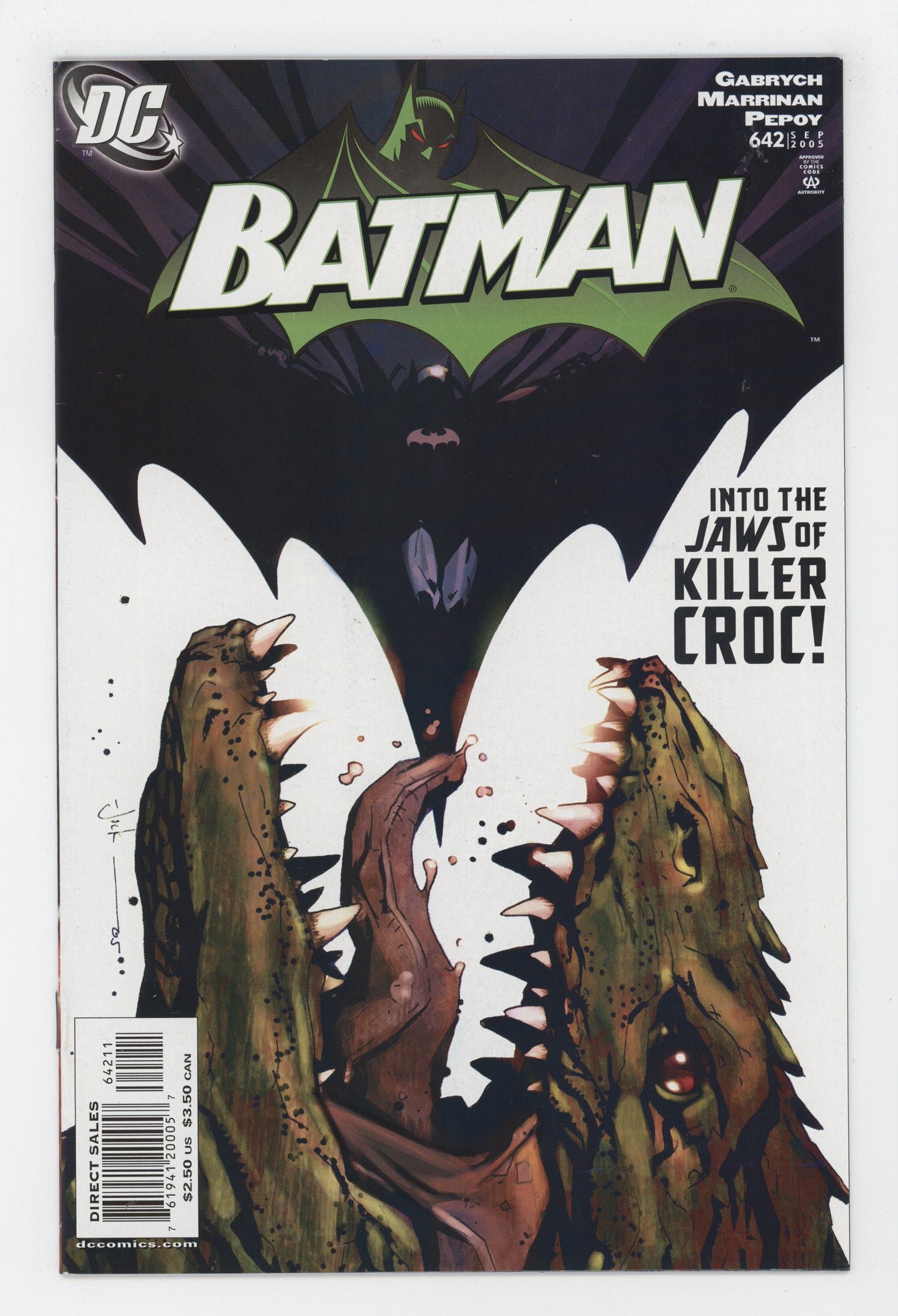 Batman 642 DC 2005 Jock Andersen Gabrych Killer Croc Mad Hatter