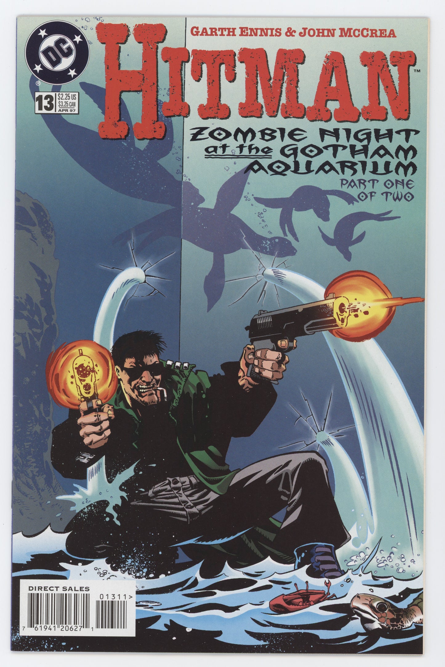 Hitman 13 DC 1997 NM Garth Ennis John McCrea Zombie Night Gotham Aquarium