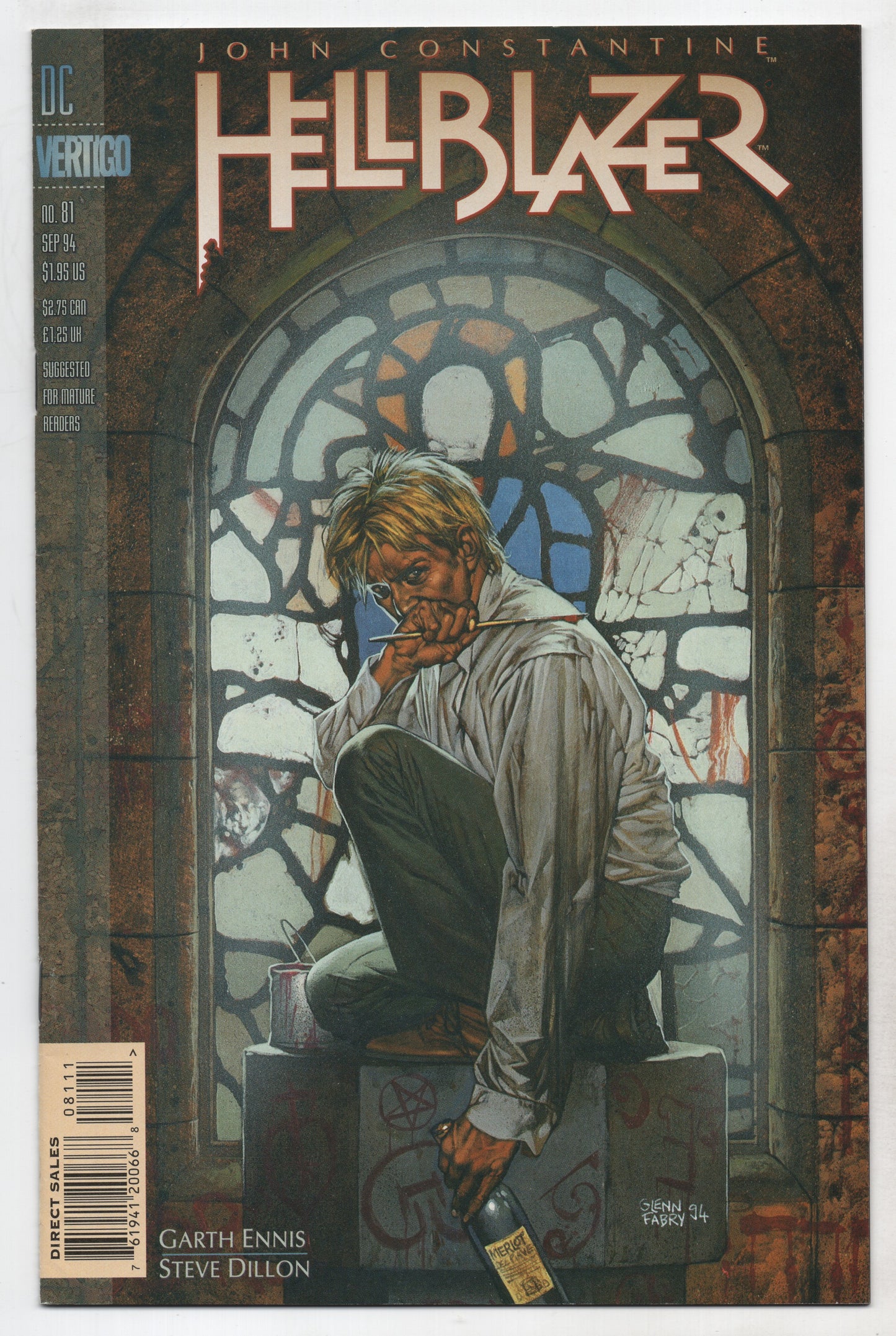 Hellblazer 81 DC Vertigo 1994 NM John Constantine Garth Ennis Glenn Fabry