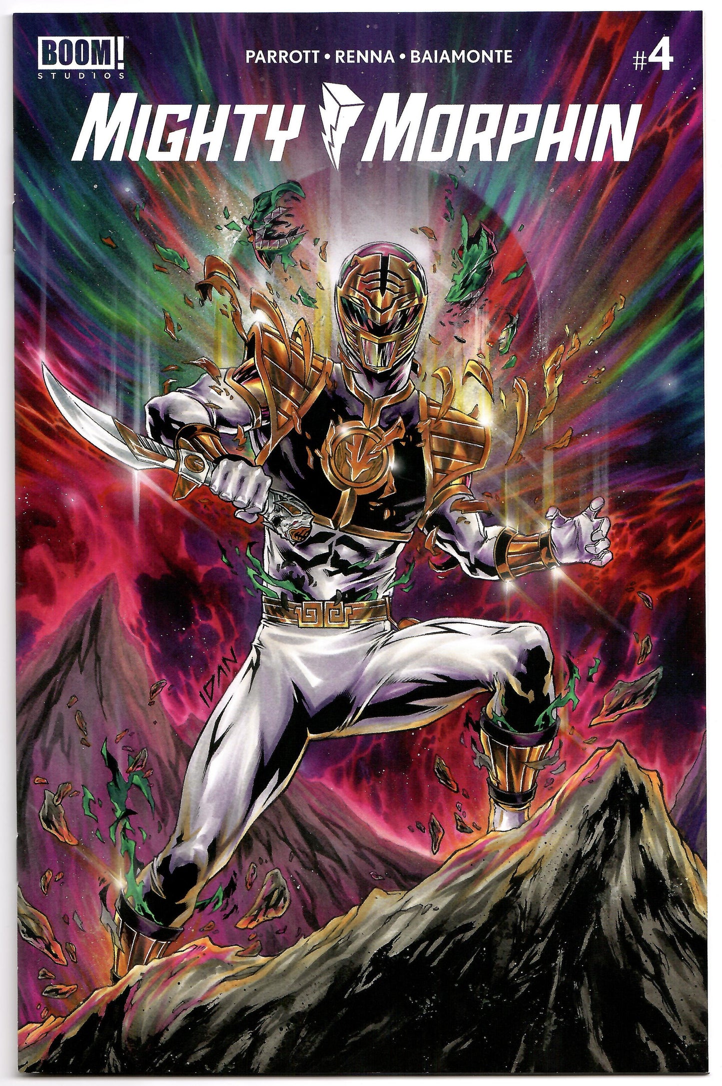 MIGHTY MORPHIN #4 BOOM 2021 Idan Knafo Virgin White Power Ranger Variant