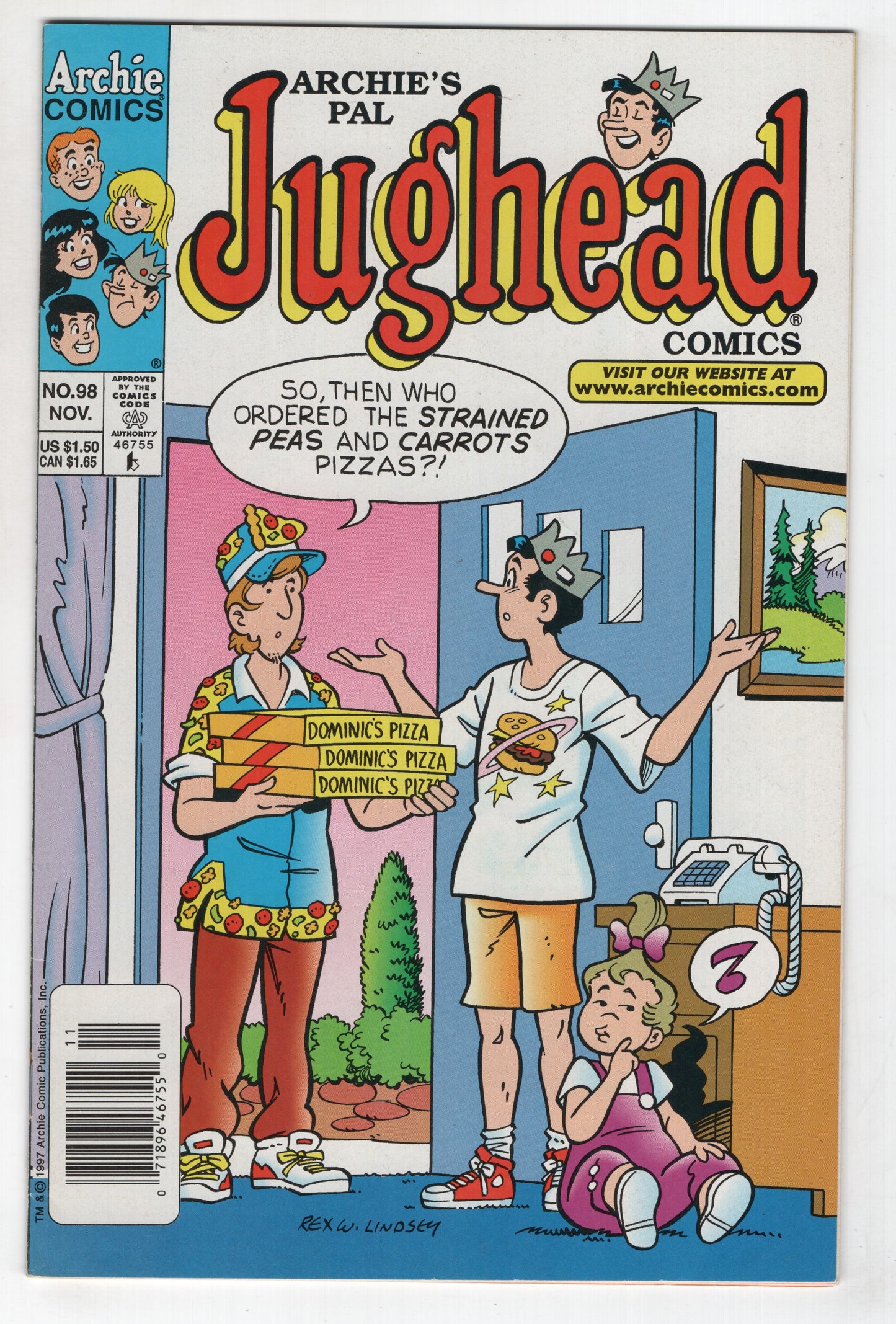 Jughead 98 2nd Series Archie 1997 VF Pizza Delivery Newsstand