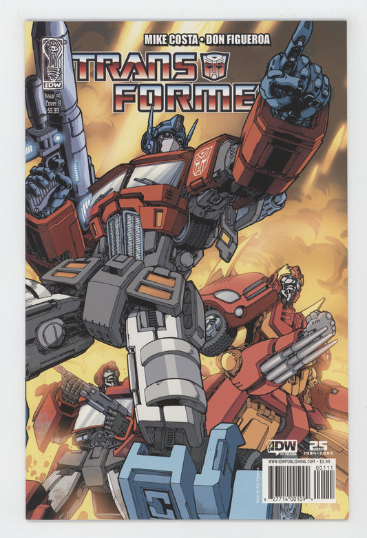 Transformers 1 B IDW 2009 Don Figueroa Variant Optimus Prime